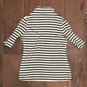 White House black market WHBM size S lock neck stretchy striped shirt
